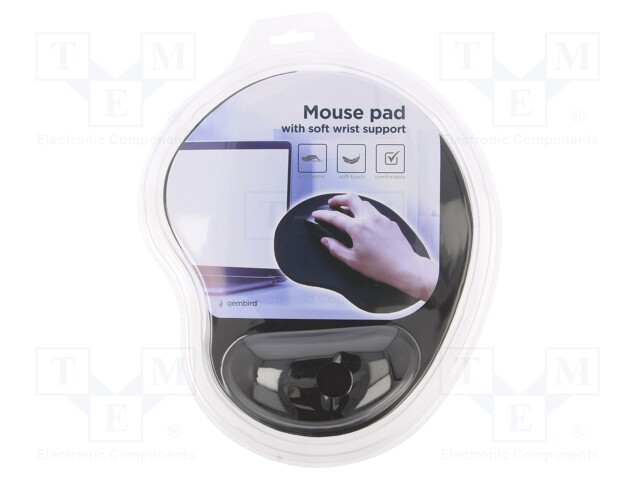 Mouse pad; black; Features: gel; 240x200x4mm