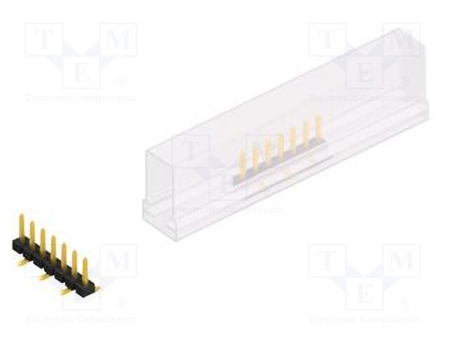 Connector: pin strips; pin header; male; PIN: 7; 2.54mm; SMT; 1x7