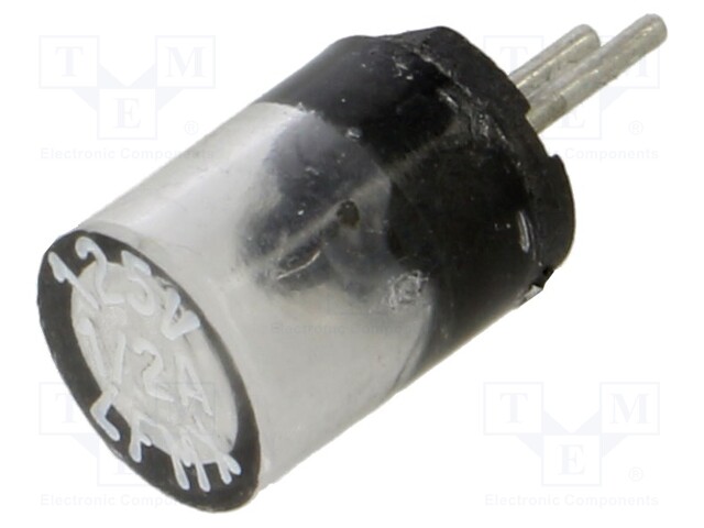 Fuse, PCB Leaded, 500 mA, 125 VAC, MICRO Series, 125 VDC, Very Fast Acting, Radial Leaded