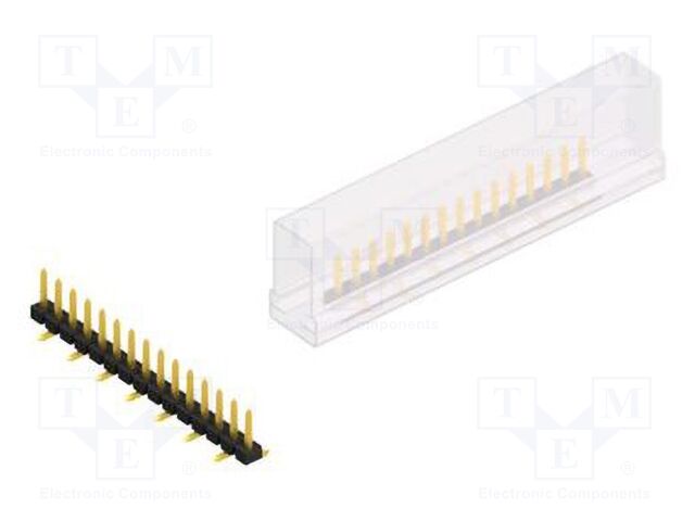 Connector: pin strips; pin header; male; PIN: 15; 2.54mm; SMT; 1x15