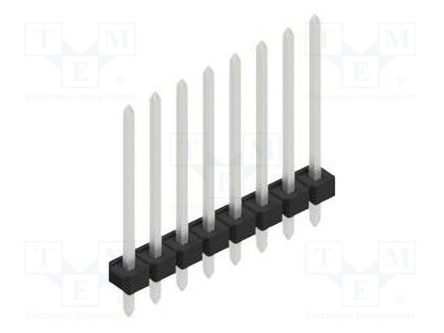 Connector: pin strips; pin header; male; PIN: 8; 2.54mm; THT; 1x8