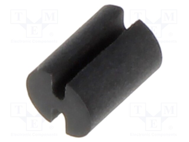 Spacer sleeve; LED; Øout: 3.7mm; ØLED: 3mm; L: 5mm; black; UL94V-0