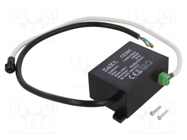 Twilight switch; IP20; 230VAC; relay; -20÷50°C; Mat: plastic