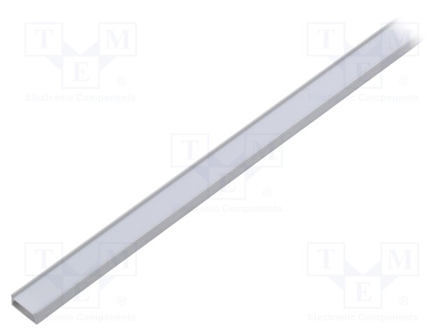 Profiles for LED modules; white; surface; natural; L: 1m; anodized