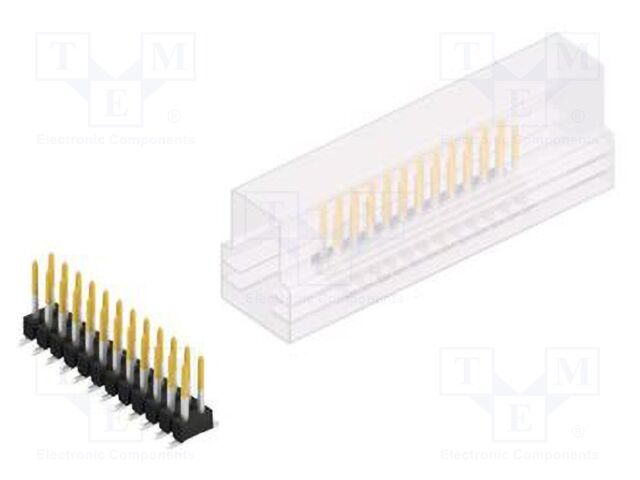 Connector: pin strips; pin header; male; PIN: 24; 2.54mm; SMT; 2x12