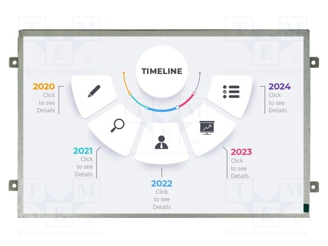 Display: TFT; 12.1"; 1280x800; Illumin: LED; RGB; 1000cd/m2; RIBUS