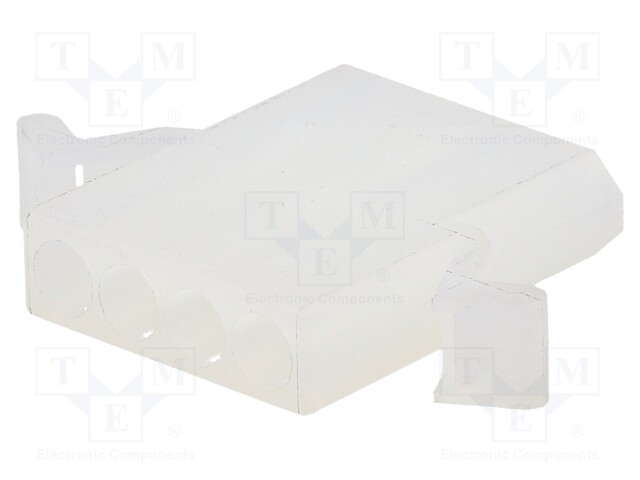 4 Ckt Receptacle Housing w/Prebent Ears