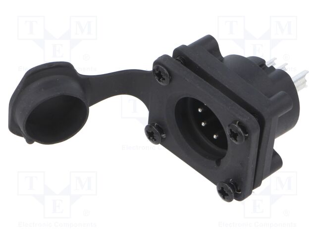 Connector: XLR; socket; male; AXS; 7.5A; 133V; PIN: 5; IP65; soldering