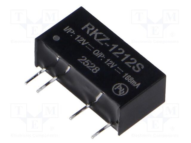 Converter: DC/DC; 2W; Uin: 10.8÷13.2V; Uout: 12VDC; Iout: 168mA; SIP7