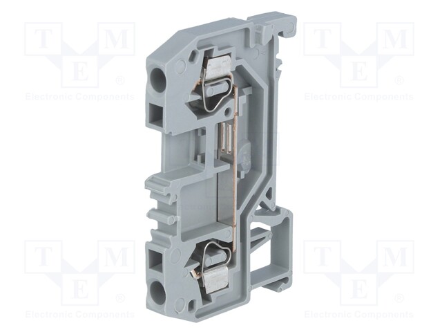 Splice terminal: rail; 0.08÷2.5mm2; ways: 1; terminals: 2; grey