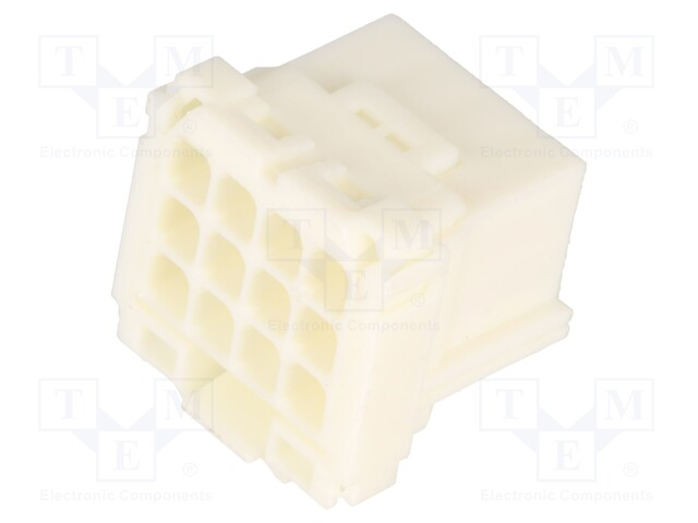 Connector: automotive; MCP 2.8; female; plug; for cable; PIN: 12