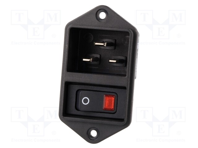 Connector: AC supply; socket; male; 16A; 250VAC; IEC 60320; max.8mm