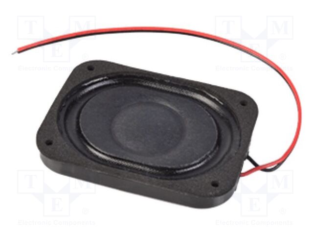 Loudspeaker; miniature; 2W; 4Ω; 40x30x7.1mm; 20kHz; paper,fabric