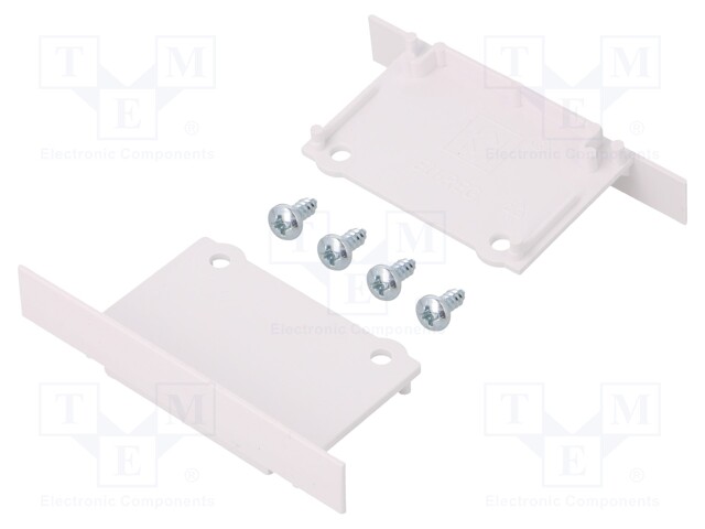 Cap for LED profiles; white; ABS; Application: PHIL WPUST; Pcs: 2