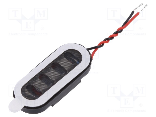 Loudspeaker; miniature,mylar; 0.5W; 8Ω; 22x9x4mm; 0÷8000Hz