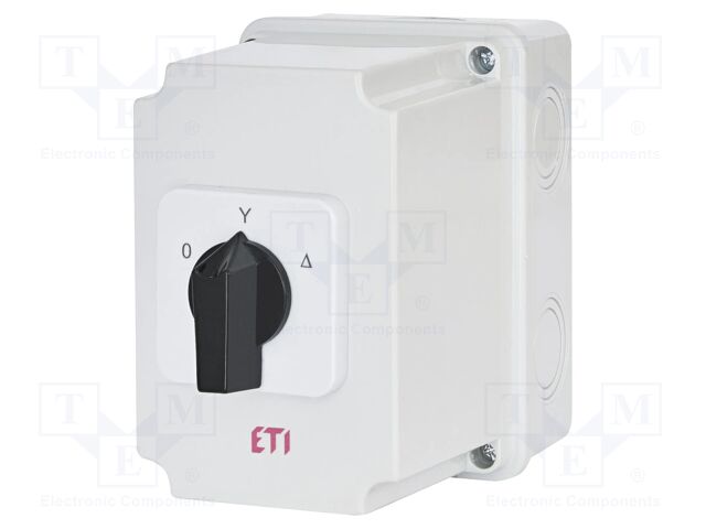 Switch: star-delta cam switch; Stabl.pos: 3; 25A; 0-Y-Δ; Poles: 4