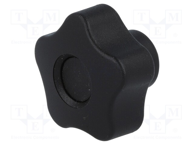 Knob; Dia: 32mm; M8; 12mm; H: 23mm; technopolymer (PP); black