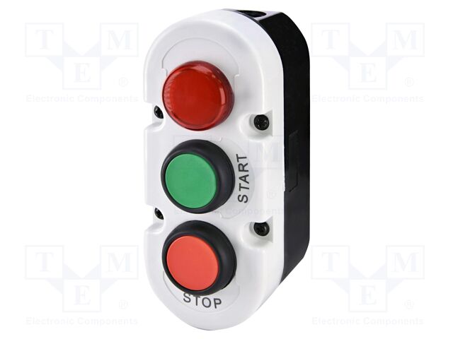Control cassette; black,grey; ESE; No.of butt: 2; flat; IP65
