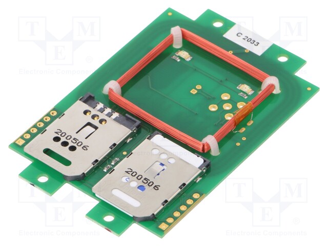 RFID reader; antenna; 76x49x14mm; GPIO,I2C,UART,USB,serial
