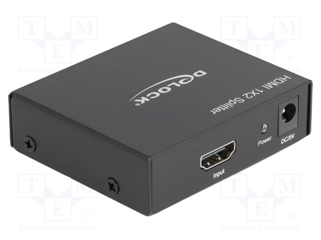 Splitter; HDMI 1.4; 3D,HDCP 1.3,UHD 2160p; 1.5m; black; metal
