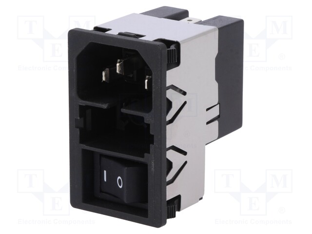 Connector: AC supply; socket; male; 2A; 250VAC; IEC 60320; 4mH
