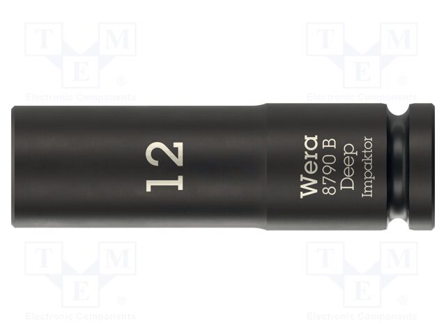 Socket; 6-angles,socket spanner,impact; HEX 12mm; 3/8"; IMPAKTOR