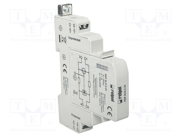 Surge arrester; In 8/20us: 20kA; for DIN rail mounting; -40÷80°C
