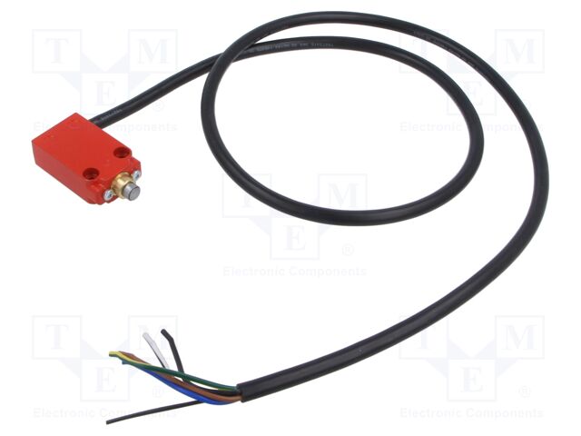 Limit switch; metal roller Ø10mm; 10A; max.250VAC; lead 1m; IP66