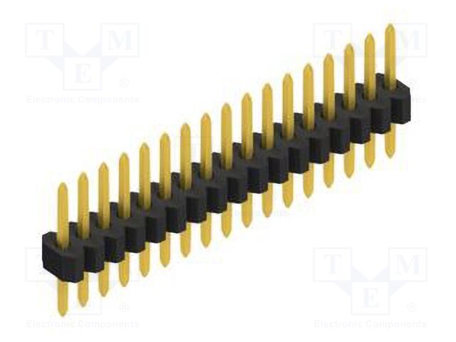 Connector: pin strips; pin header; male; PIN: 17; 1.27mm; THT; 1x17