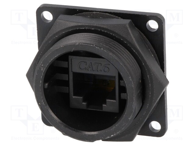 Socket; RJ45; DC; PIN: 8; Cat: 6; Layout: 8p8c; IP67,IP68; IDC