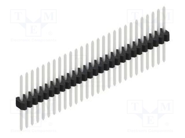 Connector: pin strips; pin header; male; PIN: 27; 1.27mm; THT; 1x27