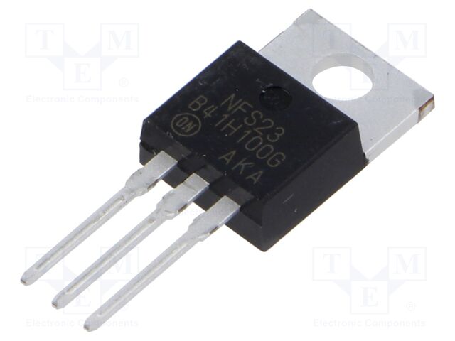 Schottky Rectifier, 100 V, 40 A, Dual Common Cathode, TO-220, 3 Pins, 900 mV