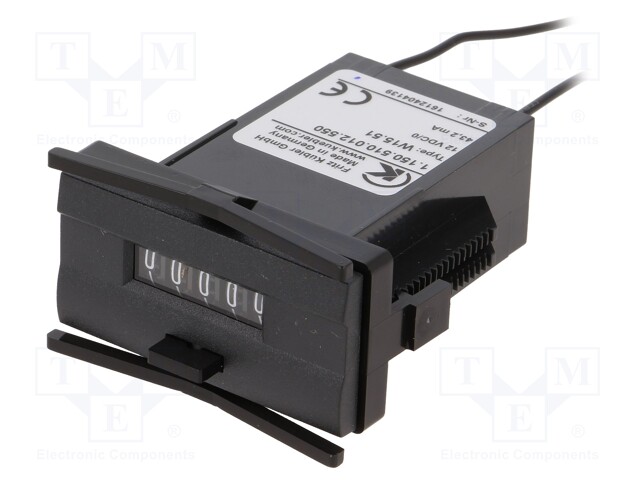 Counter: electromechanical; mechanical indicator; pulses; 99999