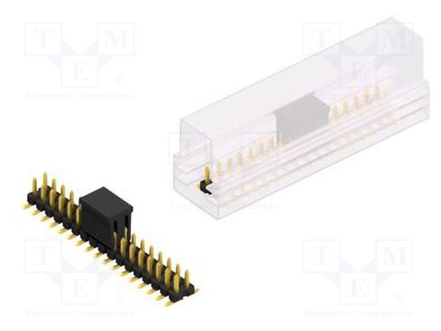Connector: pin strips; pin header; male; PIN: 34; 2.54mm; SMT; 2x17
