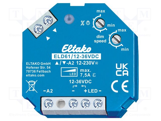 Dimmer; plaster embedded; 12÷36VDC; intelligent house