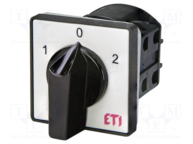 Switch: cam switch; Stabl.pos: 3; 25A; 1-0-2; for building in; IP20