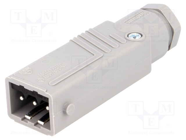 Connector: rectangular; ST; plug; male; PIN: 3; tinned; IP54; 16A