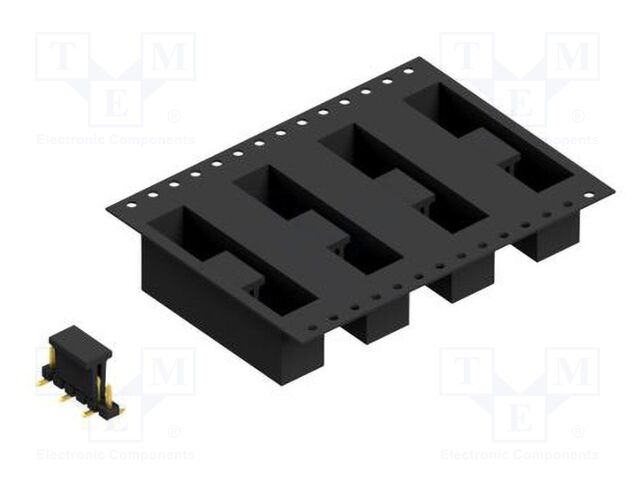 Connector: pin strips; pin header; male; PIN: 6; 2.54mm; SMT; 1x6