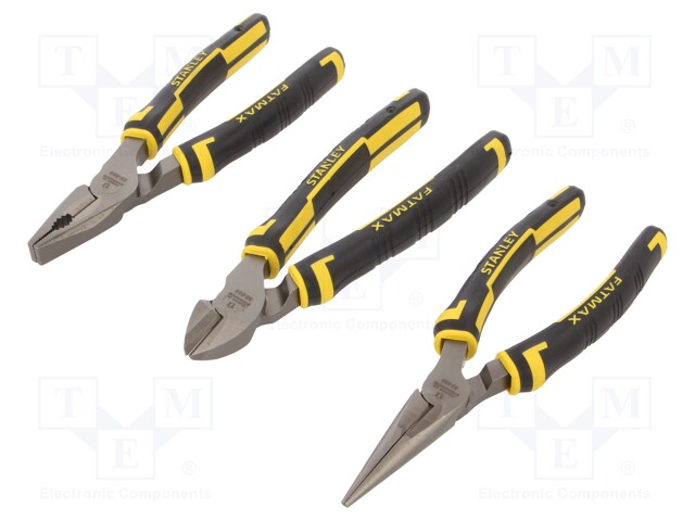 Kit: pliers; Pcs: 3; side,cutting,universal,elongated