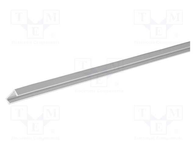Profiles for LED modules; silver; L: 1m; MICRO-PLUS; aluminium