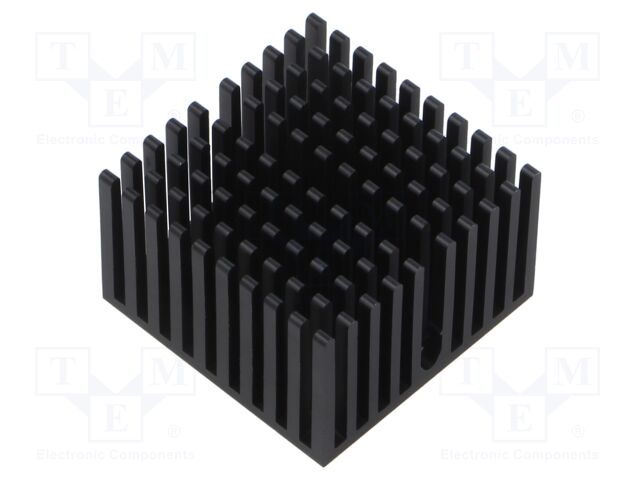Heatsink: extruded; grilled; black; L: 40mm; W: 40mm; H: 25mm