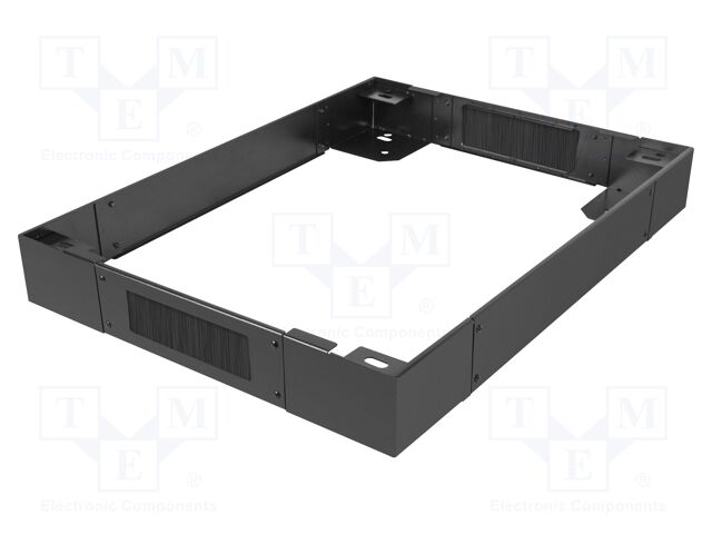 Cabinet socle; black; Standard: 19"; Y: 100mm; X: 600mm; Z: 600mm