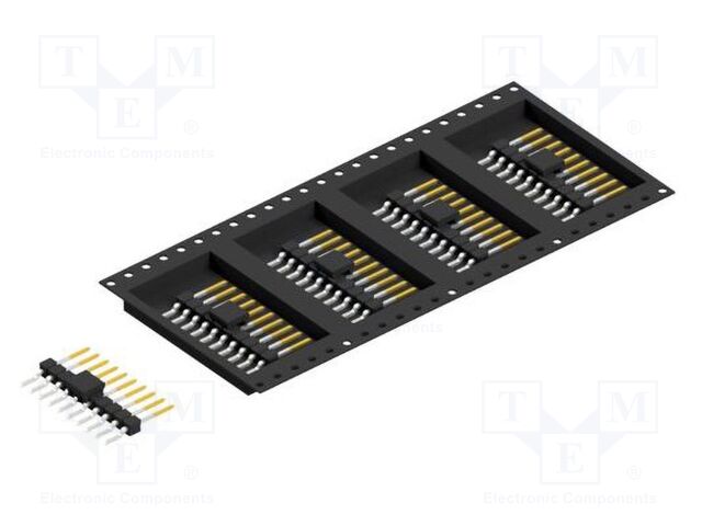 Connector: pin strips; pin header; male; PIN: 10; 2.54mm; SMT; 1x10
