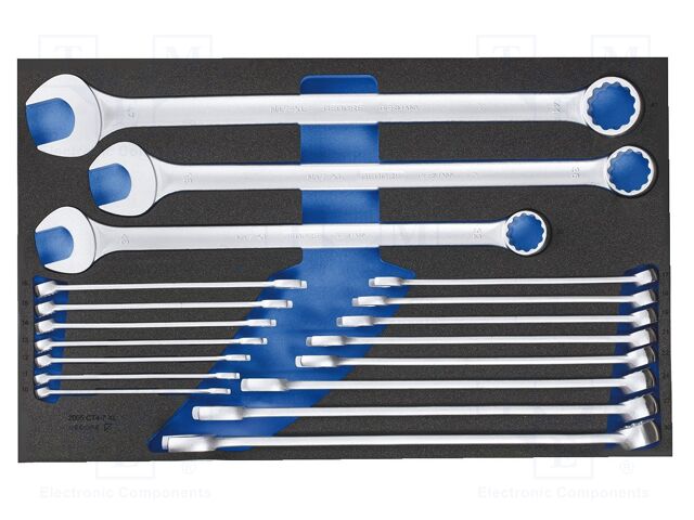 Wrench-set; combination spanner; 18pcs.