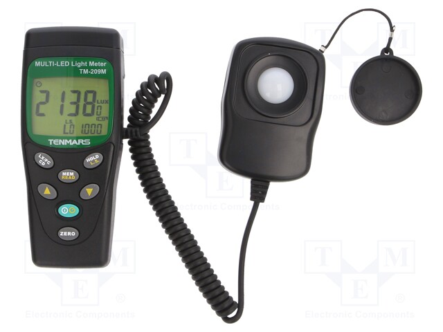 Light meter; LCD (3999); 40/400/4000/40000/400000lx; 3%; 250g