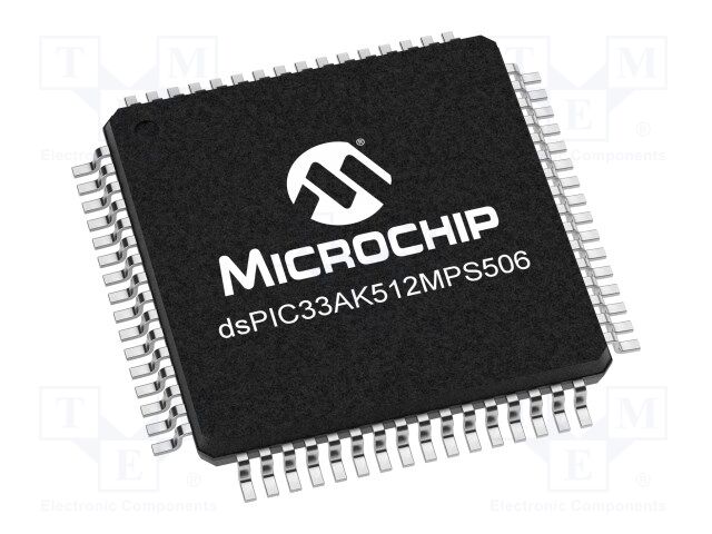 IC: dsPIC microcontroller; 64kB; 64kBSRAM; TQFP64; 3÷3.6VDC; DSPIC