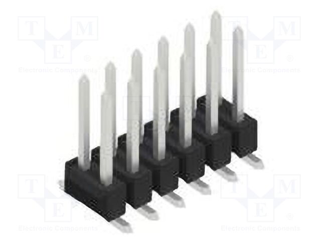 Connector: pin strips; pin header; male; PIN: 12; 2.54mm; SMT; 2x6