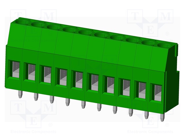 Connector: PCB terminal block; terminal; angled; Plating: tinned