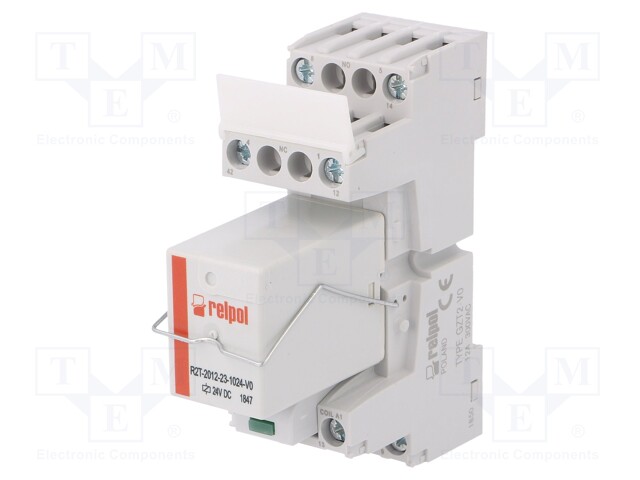 Relay: interface; DPDT; Ucoil: 24VDC; 12A; 12A/250VAC; 12A/24VDC