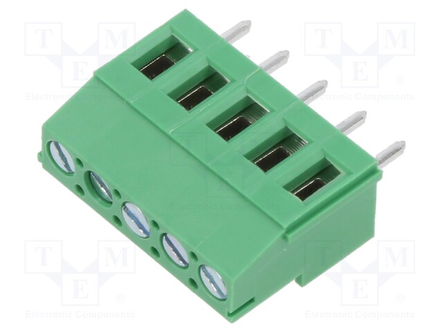 PCB terminal block; Contacts ph: 5.08mm; ways: 5; angled 90°; 300V